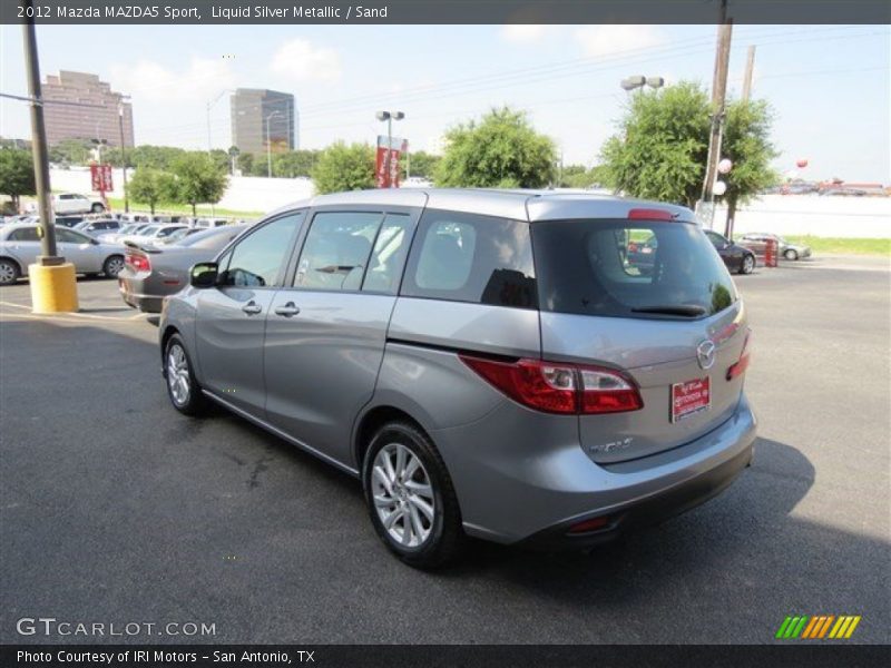 Liquid Silver Metallic / Sand 2012 Mazda MAZDA5 Sport