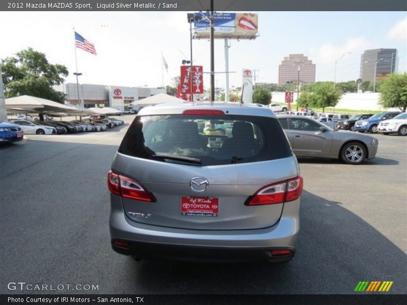 Liquid Silver Metallic / Sand 2012 Mazda MAZDA5 Sport