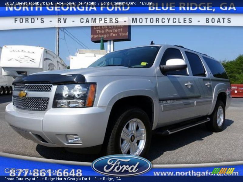 Silver Ice Metallic / Light Titanium/Dark Titanium 2013 Chevrolet Suburban LT 4x4