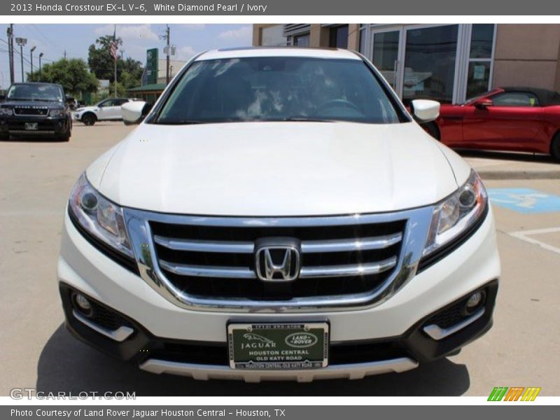 White Diamond Pearl / Ivory 2013 Honda Crosstour EX-L V-6