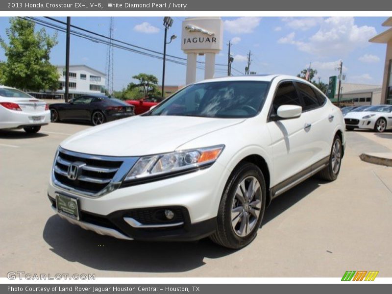 White Diamond Pearl / Ivory 2013 Honda Crosstour EX-L V-6