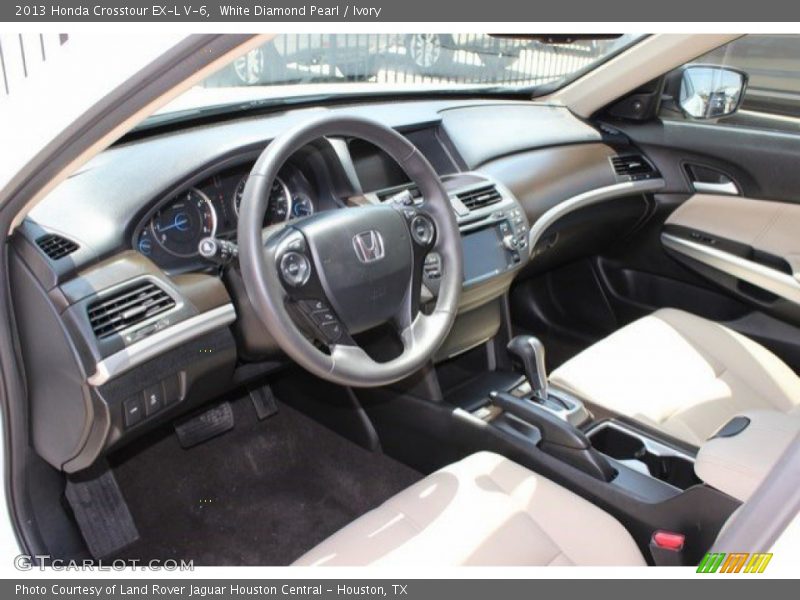 White Diamond Pearl / Ivory 2013 Honda Crosstour EX-L V-6