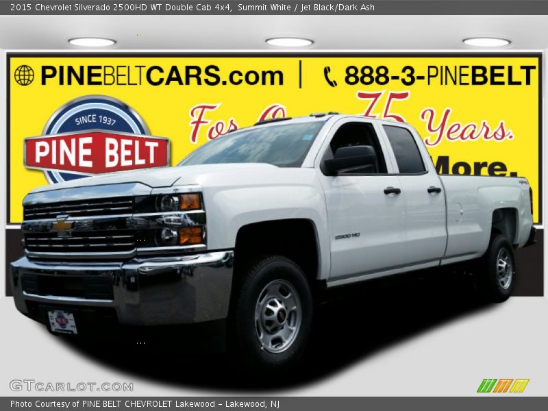 Summit White / Jet Black/Dark Ash 2015 Chevrolet Silverado 2500HD WT Double Cab 4x4