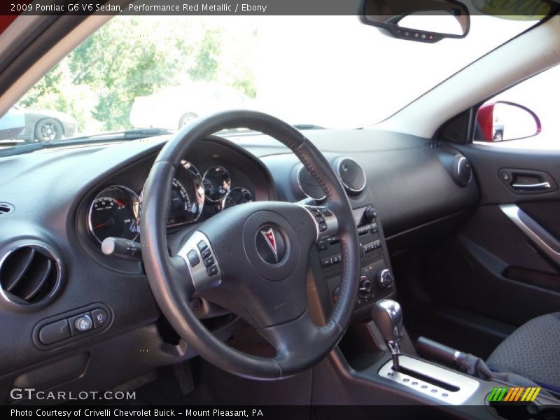 Performance Red Metallic / Ebony 2009 Pontiac G6 V6 Sedan