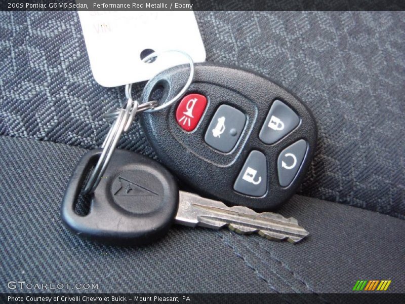 Performance Red Metallic / Ebony 2009 Pontiac G6 V6 Sedan