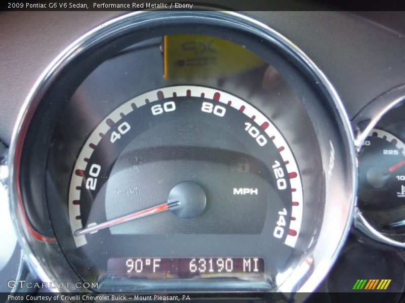 Performance Red Metallic / Ebony 2009 Pontiac G6 V6 Sedan