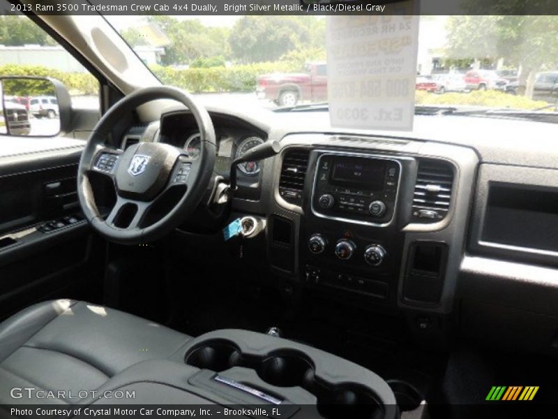 Bright Silver Metallic / Black/Diesel Gray 2013 Ram 3500 Tradesman Crew Cab 4x4 Dually
