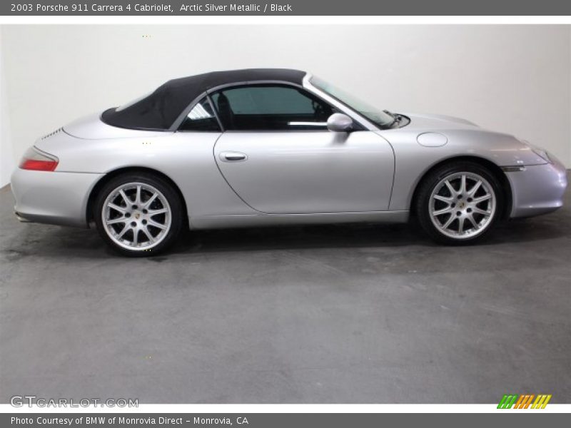 Arctic Silver Metallic / Black 2003 Porsche 911 Carrera 4 Cabriolet
