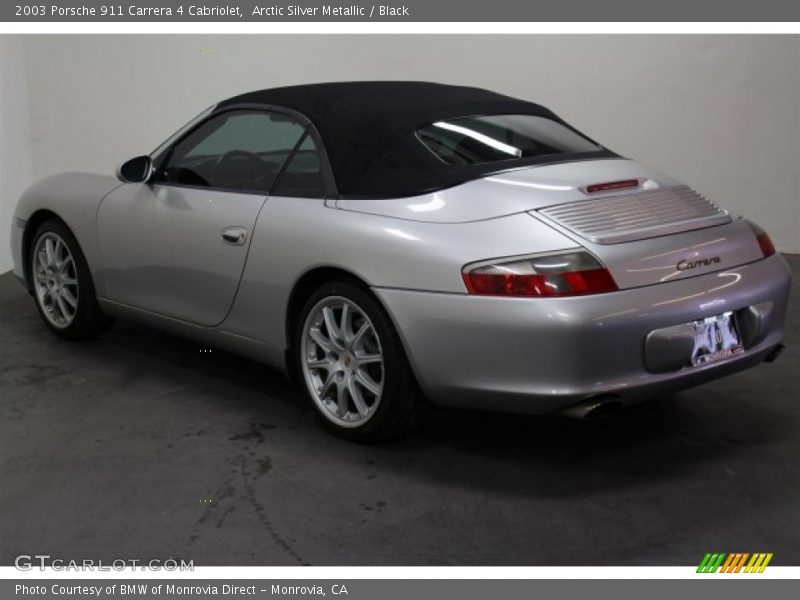Arctic Silver Metallic / Black 2003 Porsche 911 Carrera 4 Cabriolet