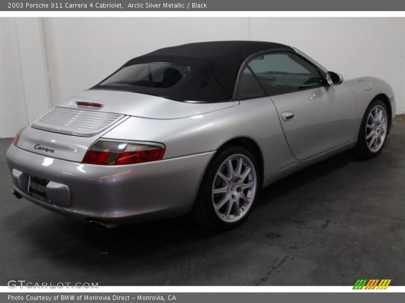 Arctic Silver Metallic / Black 2003 Porsche 911 Carrera 4 Cabriolet