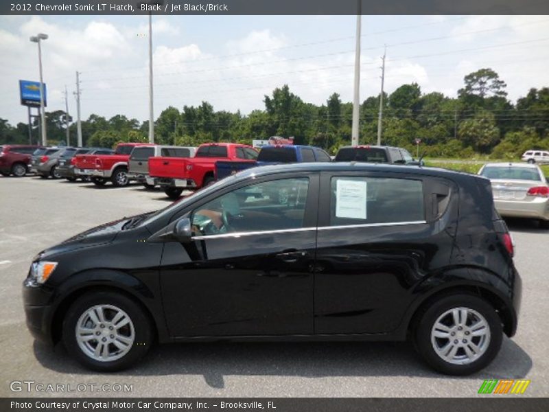 Black / Jet Black/Brick 2012 Chevrolet Sonic LT Hatch