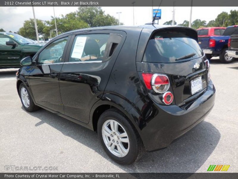 Black / Jet Black/Brick 2012 Chevrolet Sonic LT Hatch