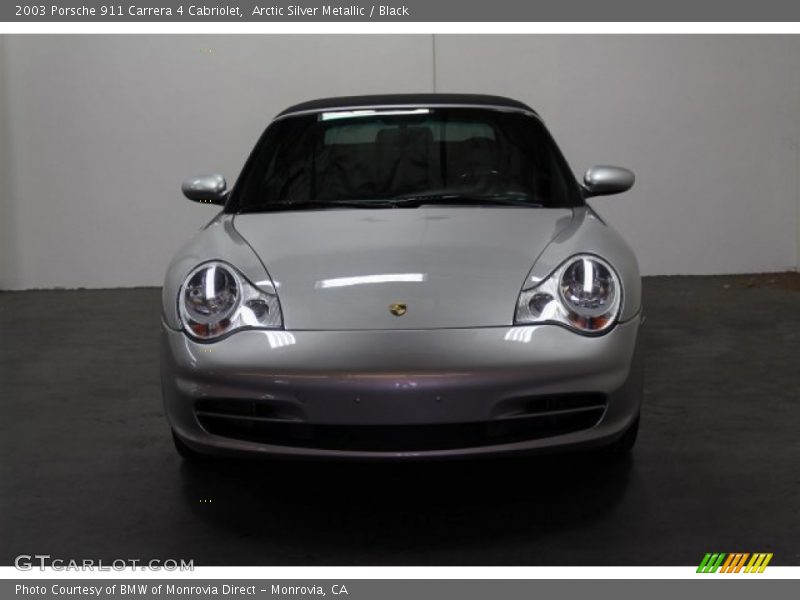 Arctic Silver Metallic / Black 2003 Porsche 911 Carrera 4 Cabriolet