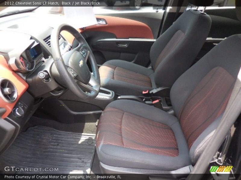  2012 Sonic LT Hatch Jet Black/Brick Interior