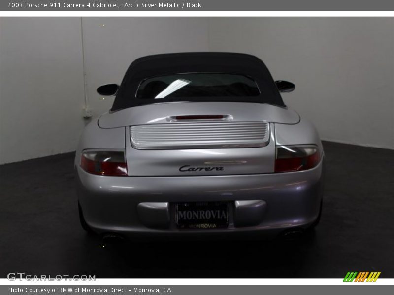 Arctic Silver Metallic / Black 2003 Porsche 911 Carrera 4 Cabriolet