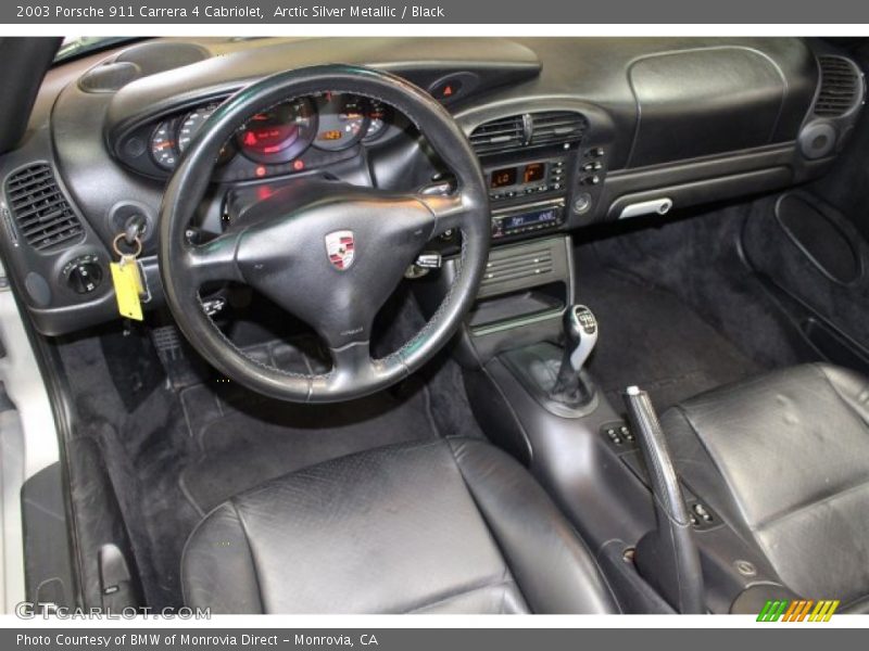 Arctic Silver Metallic / Black 2003 Porsche 911 Carrera 4 Cabriolet
