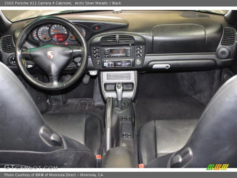 Arctic Silver Metallic / Black 2003 Porsche 911 Carrera 4 Cabriolet