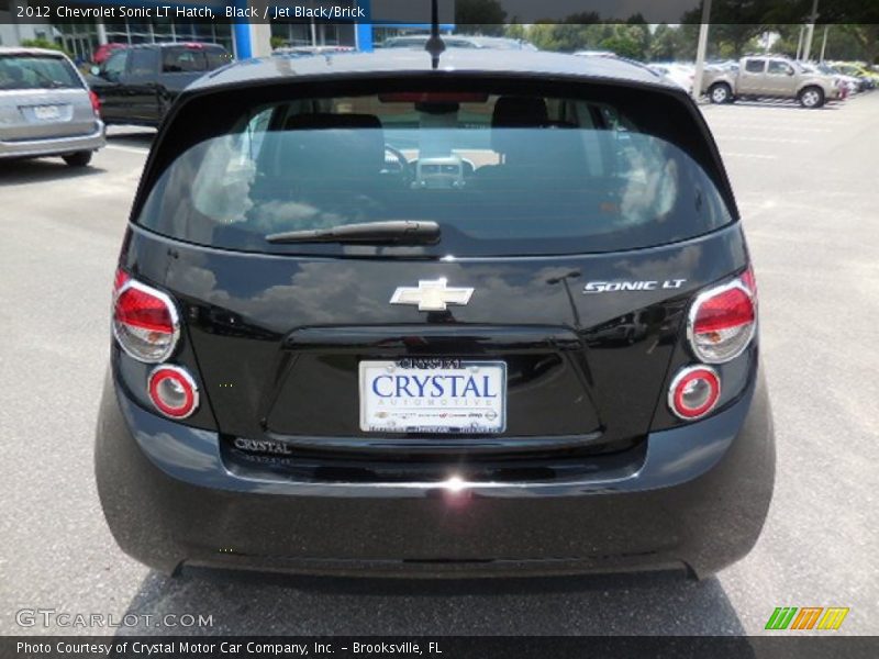 Black / Jet Black/Brick 2012 Chevrolet Sonic LT Hatch