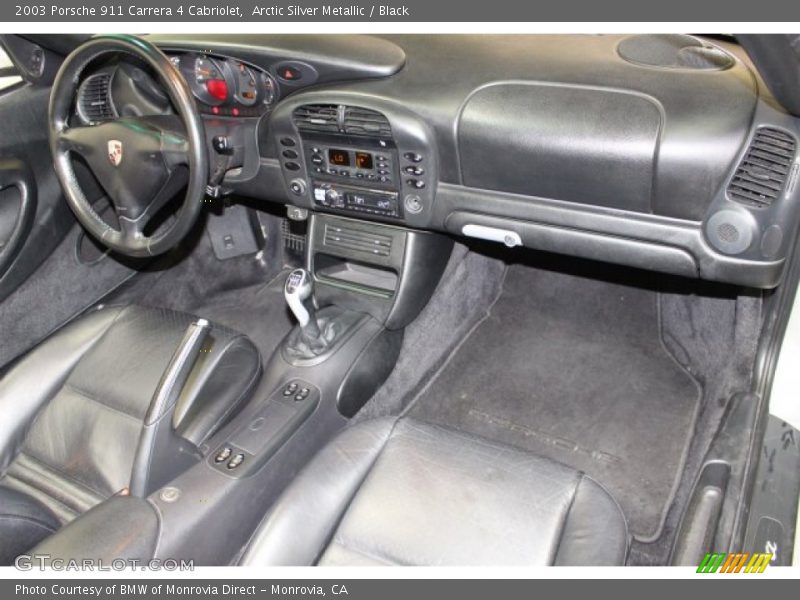 Arctic Silver Metallic / Black 2003 Porsche 911 Carrera 4 Cabriolet