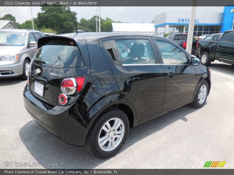 Black / Jet Black/Brick 2012 Chevrolet Sonic LT Hatch