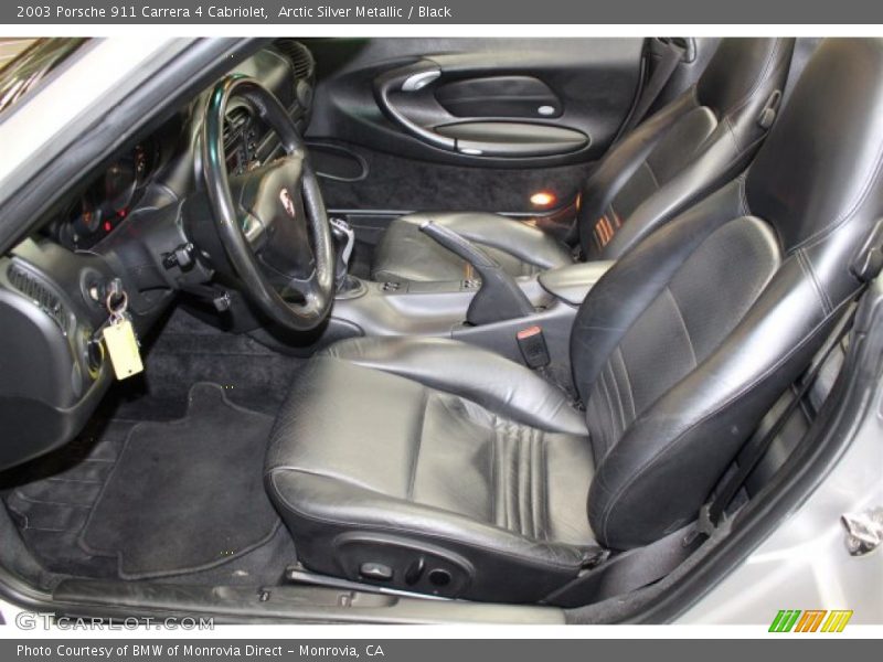 Arctic Silver Metallic / Black 2003 Porsche 911 Carrera 4 Cabriolet