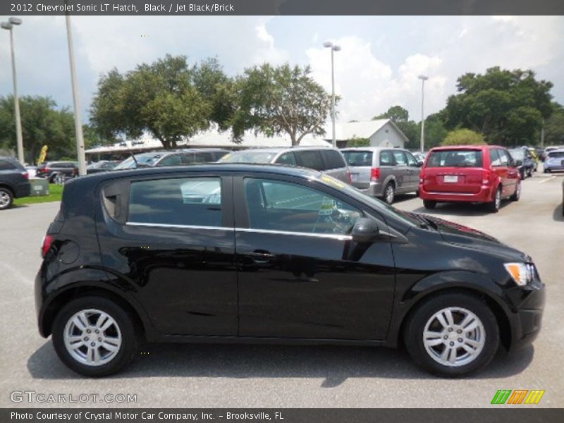 Black / Jet Black/Brick 2012 Chevrolet Sonic LT Hatch