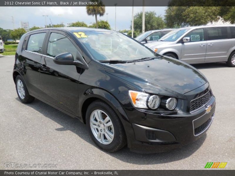 Black / Jet Black/Brick 2012 Chevrolet Sonic LT Hatch