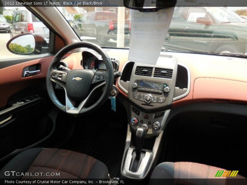 Black / Jet Black/Brick 2012 Chevrolet Sonic LT Hatch