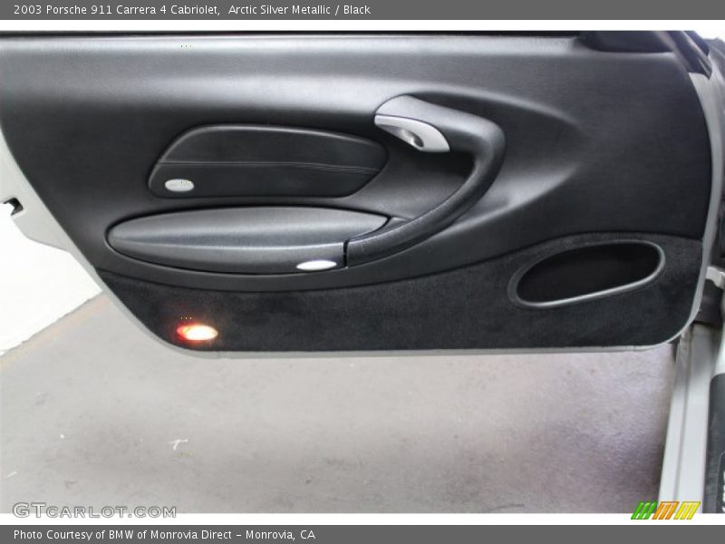 Arctic Silver Metallic / Black 2003 Porsche 911 Carrera 4 Cabriolet