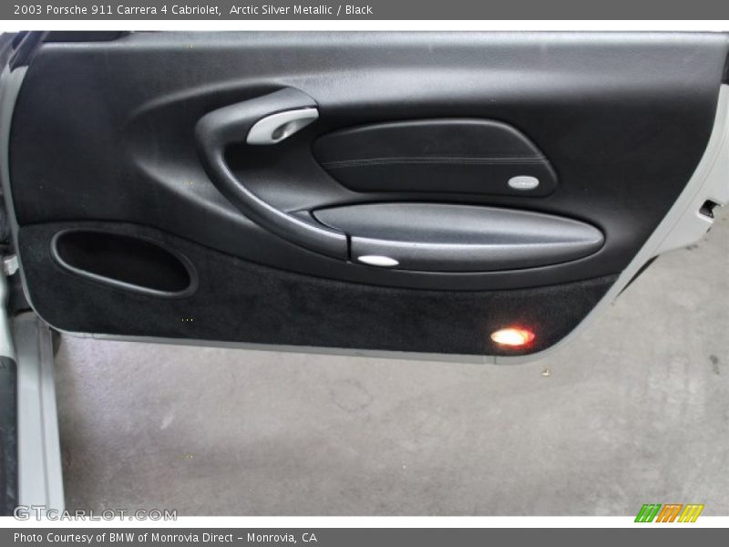 Arctic Silver Metallic / Black 2003 Porsche 911 Carrera 4 Cabriolet