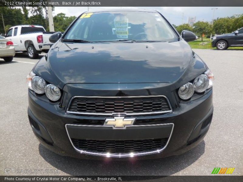 Black / Jet Black/Brick 2012 Chevrolet Sonic LT Hatch