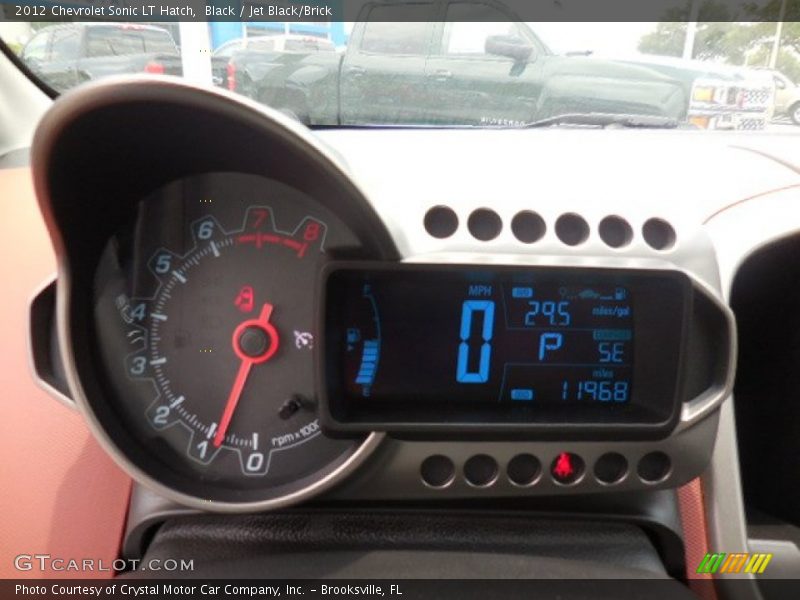 Black / Jet Black/Brick 2012 Chevrolet Sonic LT Hatch