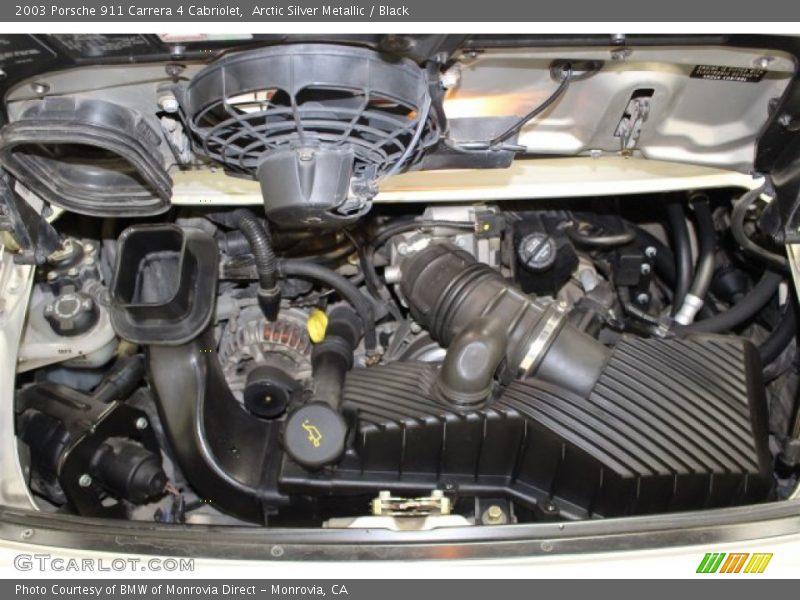 Arctic Silver Metallic / Black 2003 Porsche 911 Carrera 4 Cabriolet