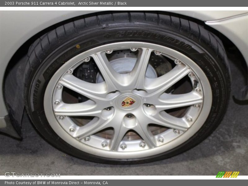 Arctic Silver Metallic / Black 2003 Porsche 911 Carrera 4 Cabriolet