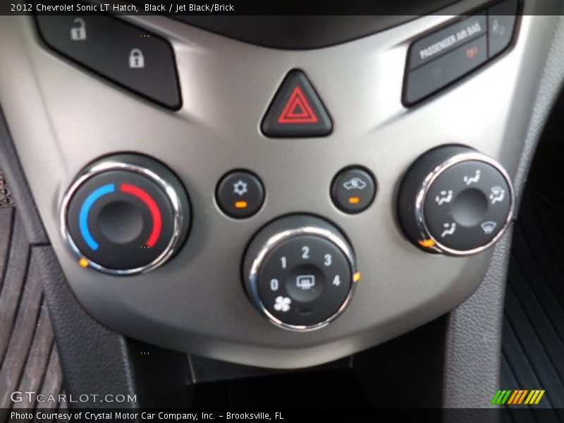 Black / Jet Black/Brick 2012 Chevrolet Sonic LT Hatch
