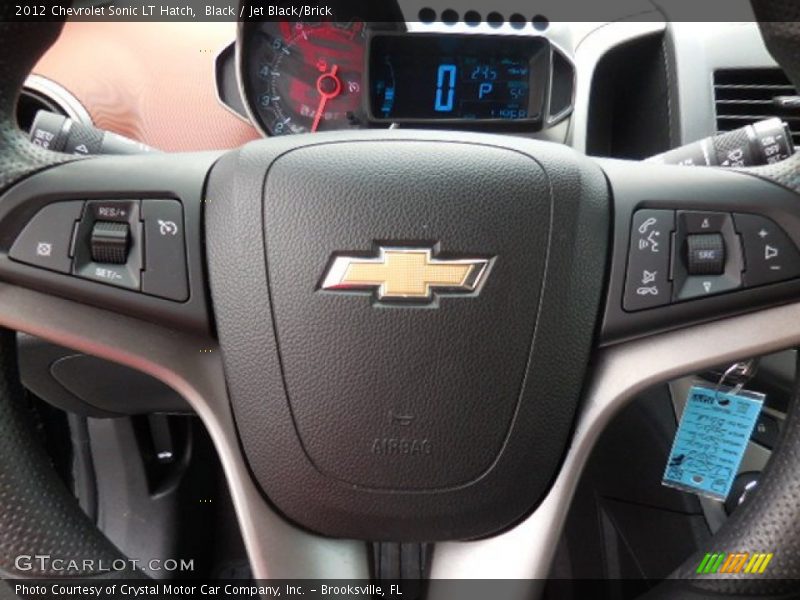 Black / Jet Black/Brick 2012 Chevrolet Sonic LT Hatch