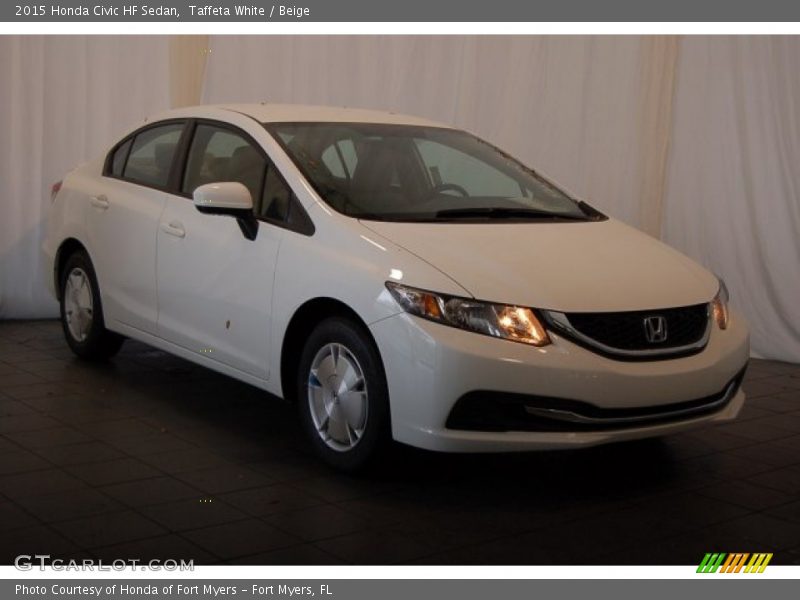 Taffeta White / Beige 2015 Honda Civic HF Sedan