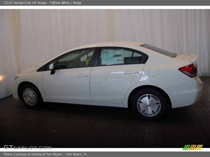 Taffeta White / Beige 2015 Honda Civic HF Sedan