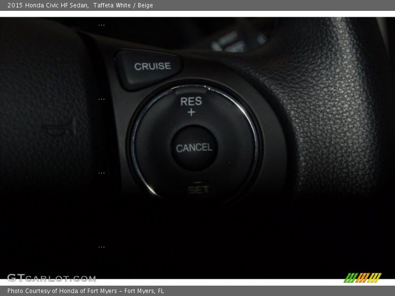 Taffeta White / Beige 2015 Honda Civic HF Sedan