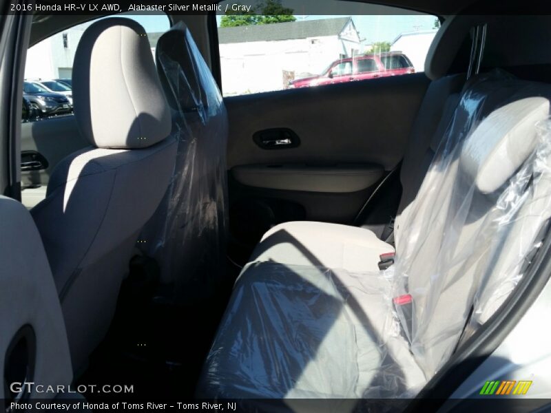 Alabaster Silver Metallic / Gray 2016 Honda HR-V LX AWD