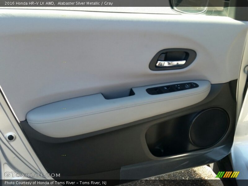 Alabaster Silver Metallic / Gray 2016 Honda HR-V LX AWD