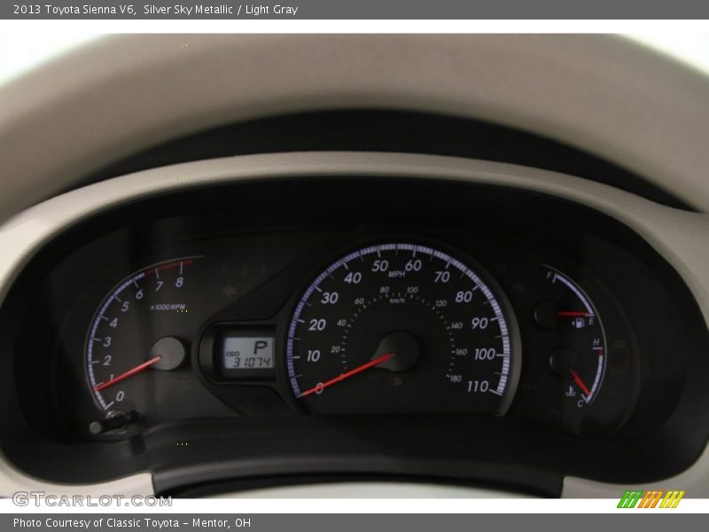 Silver Sky Metallic / Light Gray 2013 Toyota Sienna V6