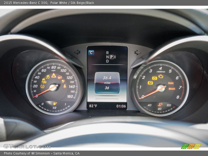 Polar White / Silk Beige/Black 2015 Mercedes-Benz C 300