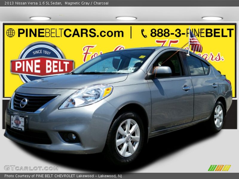 Magnetic Gray / Charcoal 2013 Nissan Versa 1.6 SL Sedan