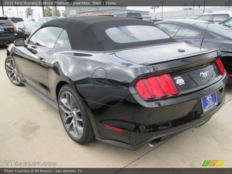 Black / Ebony 2015 Ford Mustang EcoBoost Premium Convertible