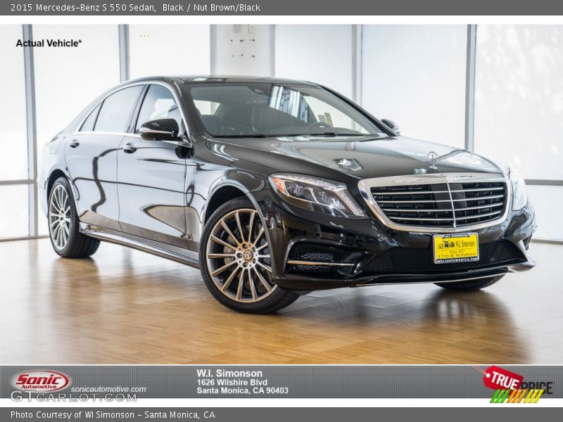 Black / Nut Brown/Black 2015 Mercedes-Benz S 550 Sedan