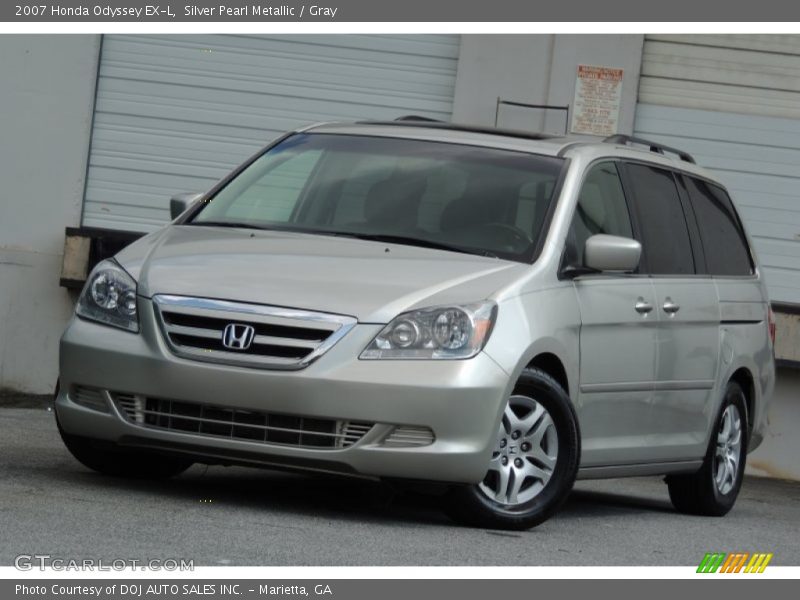 Silver Pearl Metallic / Gray 2007 Honda Odyssey EX-L