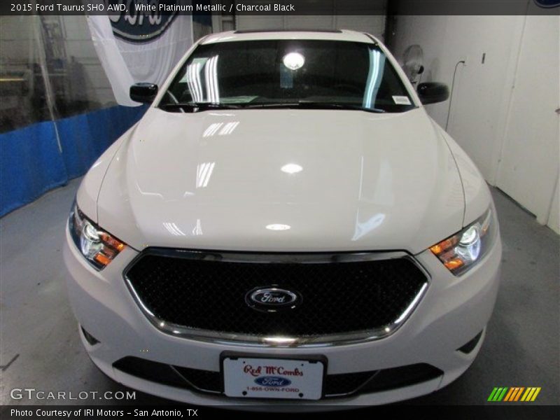 White Platinum Metallic / Charcoal Black 2015 Ford Taurus SHO AWD