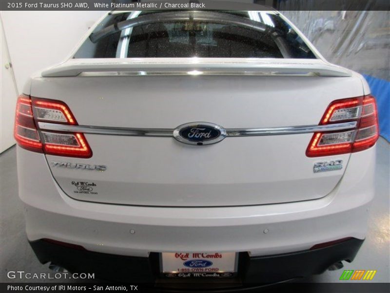 White Platinum Metallic / Charcoal Black 2015 Ford Taurus SHO AWD