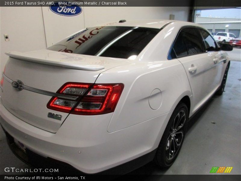 White Platinum Metallic / Charcoal Black 2015 Ford Taurus SHO AWD